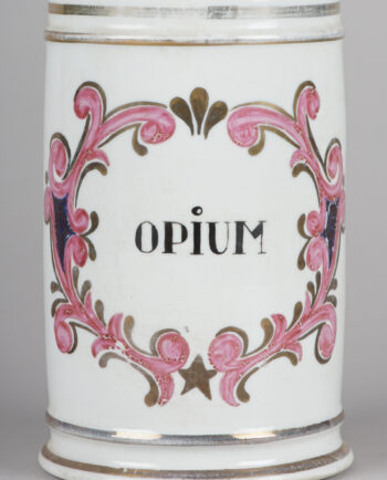 Frasco de farmacia en porcelana "OPIUM".